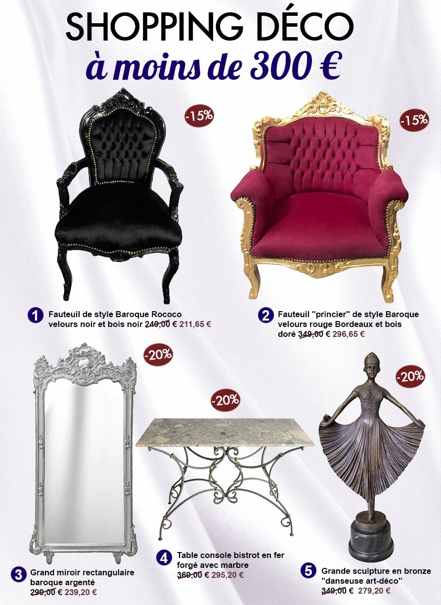 planche photo pour un shopping déco à moins de 300 euros
